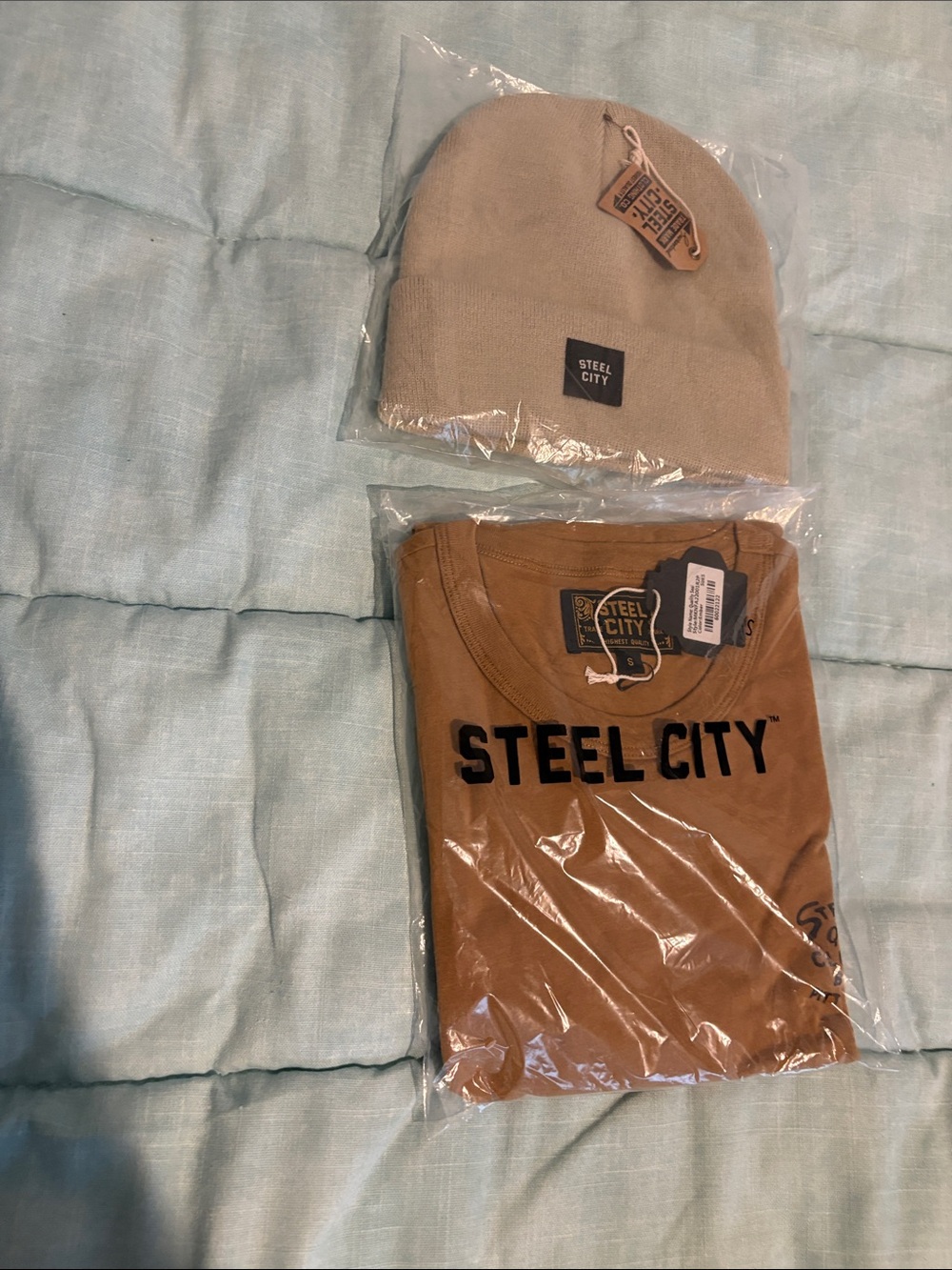 Steel City Men’s Short Sleeve Tee in Tan